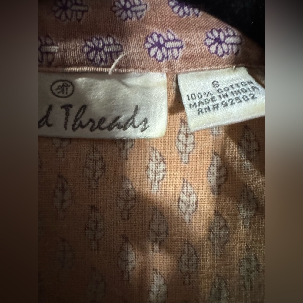 Sacred Threads Floral Patchwork Wrap Top Y2K 100%… - image 16